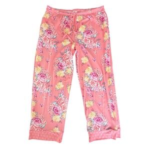 Flora Nikrooz Pink Floral Pajama Pants Womens Medium Cute Lounge Sleepwear